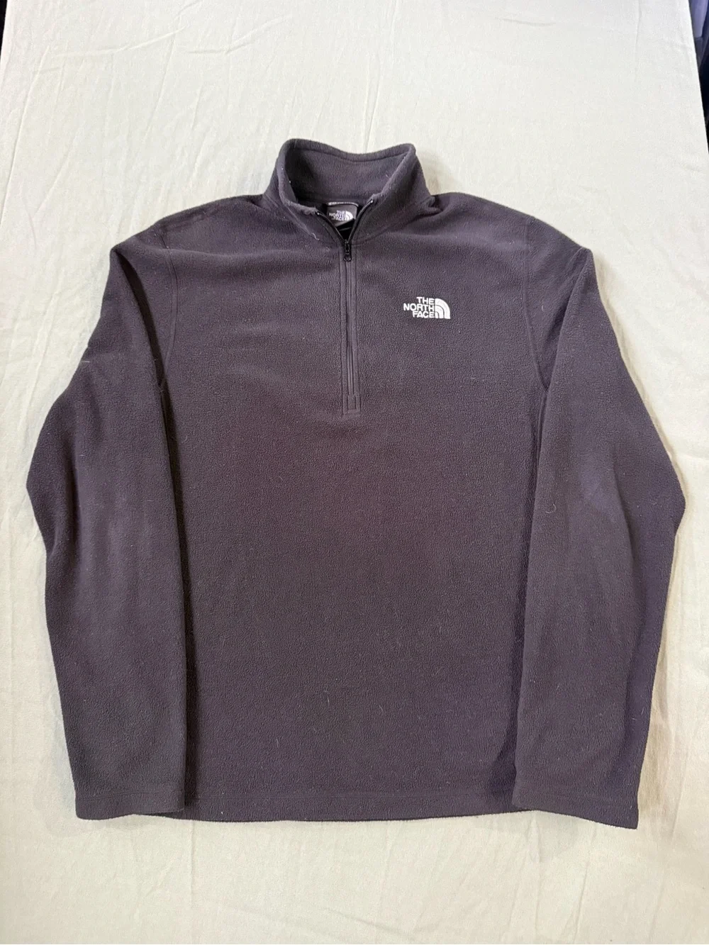 Men's The North Face Lightweight Quarter Zip Fleece Jacket Black M